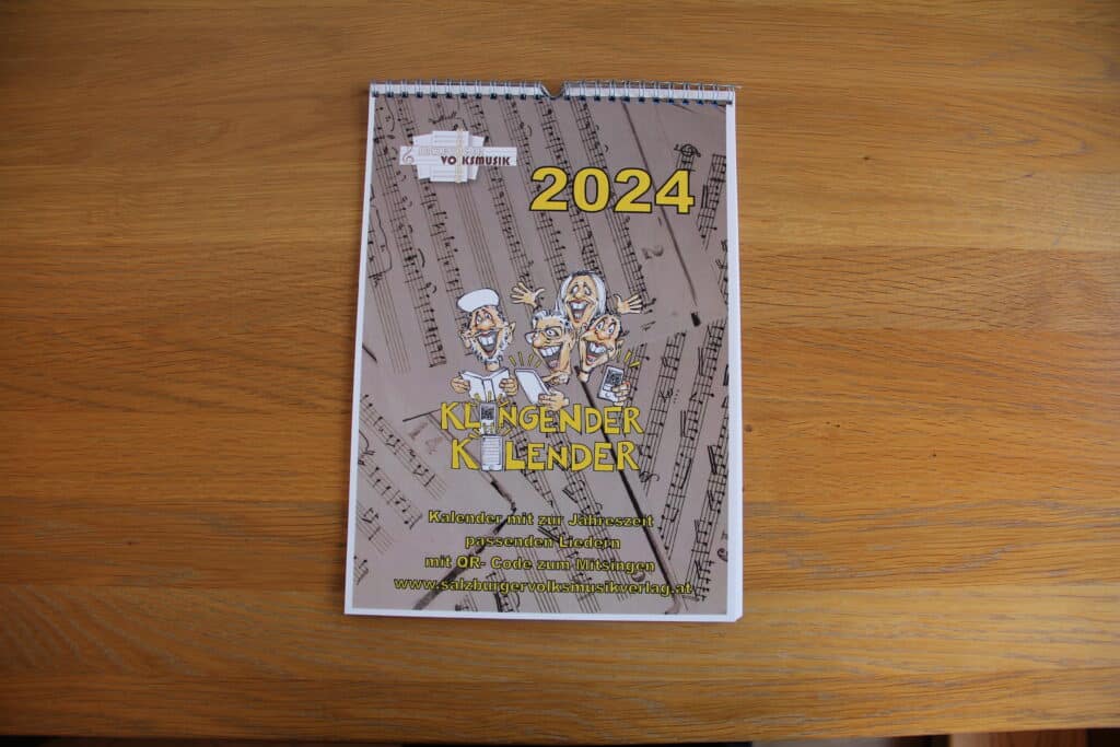 Klingender Kalender ( Bild/ Notenkalender zum Mitsingen QR-Code)